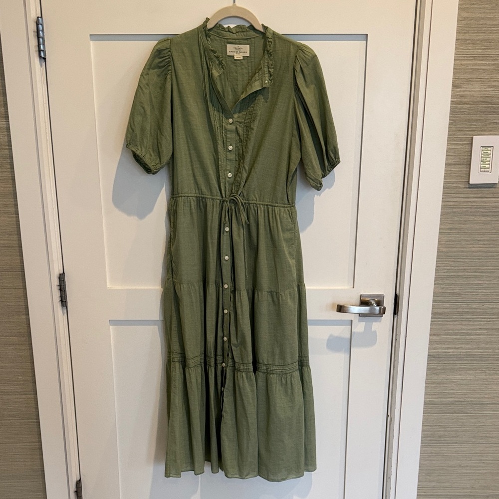 Trovata Olive Button-Front Midi Dress